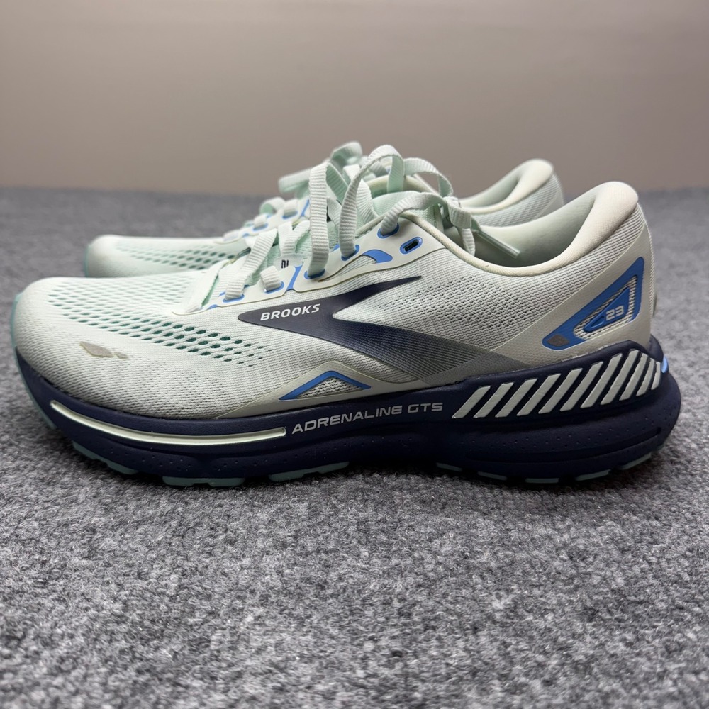 Brooks Adrenaline GTS 23 Running Shoes Mint Navy Blue 1203811B471 Womens 9 - Picture 3 of 8